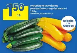 Maxi COURGETTES VERTES OU JAUNES offer