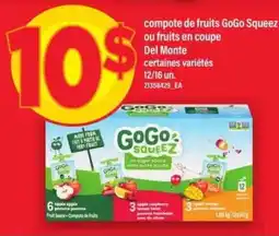 Maxi compote de fruits GoGo Squeez ou fruits en coupe offer