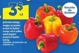 Maxi poivrons orange, rouges ou jaunes offer