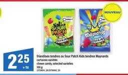 Maxi friandises tendres ou Sour Patch Kids tendres Maynards offer