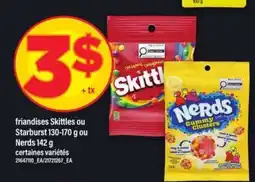Maxi friandises Skittles ou Starburst ou Nerds offer