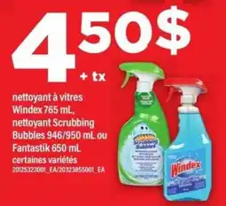 Maxi Nettoyant à vitres Windex, Nettoyant Scrubbing Bubbles, ou Fantastik offer