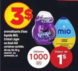 Maxi aromatisants d'eau liquide MiO, Cristal Léger ou Kool-Aid offer