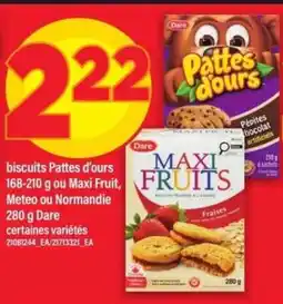 Maxi biscuits Pattes d'ours ou Maxi Fruit, Meteo ou Normandie offer