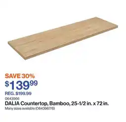 Patrick Morin Countertop, Bamboo, 25-1/2 in. x 72 in offer