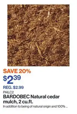 Patrick Morin Natural cedar mulch, 2 cu.ft offer