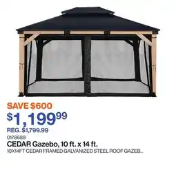 Patrick Morin CEDAR Gazebo, 10 ft. x 14 ft offer