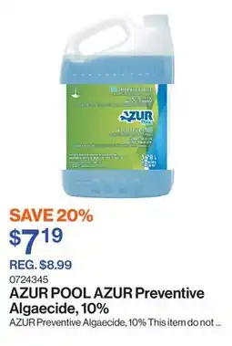 Patrick Morin AZUR Preventive Algaecide, 10% offer
