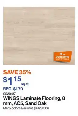 Patrick Morin WINGS Laminate Flooring, 8 mm, AC5, Sand Oak offer
