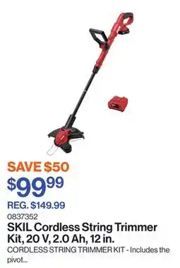 Patrick Morin Cordless String Trimmer Kit, 20 V, 2.0 Ah, 12 in offer