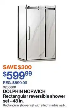 Patrick Morin NORWICH Rectangular reversible shower set - 48 in offer