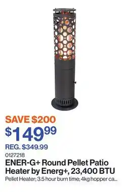 Patrick Morin Round Pellet Patio Heater by Energ+, 23,400 BTU offer