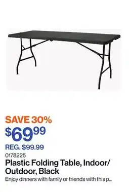Patrick Morin Plastic Folding Table, Indoor/Outdoor, Black offer