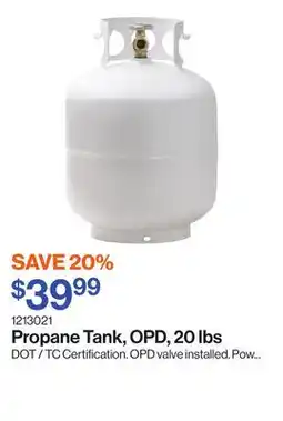 Patrick Morin Propane Tank, OPD, 20 lbs offer