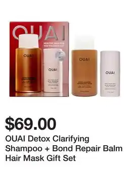 Sephora OUAI Detox Clarifying Shampoo + Bond Repair Balm Hair Mask Gift Set offer