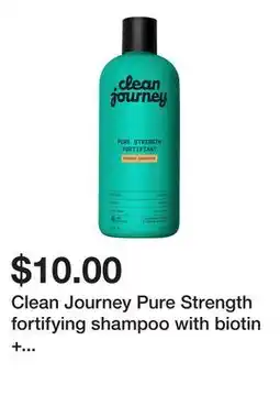 Sephora Clean Journey Pure Strength fortifying shampoo with biotin + peptides for damaged hair offer