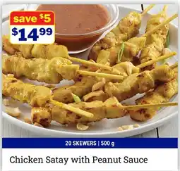M & M Food Market Chicken Satay with Peanut Sauce offer
