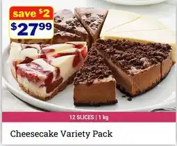 M & M Food Market Cheesecake Variety Pack offer