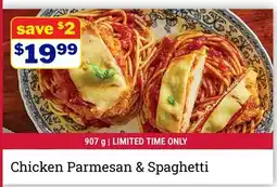 M & M Food Market Chicken Parmesan & Spaghetti offer