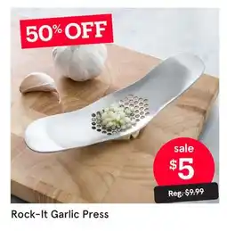 Kitchen Stuff Plus Rock-It Garlic Press offer