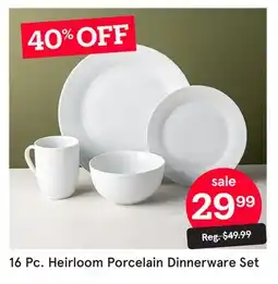Kitchen Stuff Plus 16 Pc. Heirloom Porcelain Dinnerware Set offer