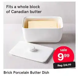 Kitchen Stuff Plus Brick Porcelain Butter Dish offer