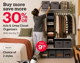 Kitchen Stuff Plus Axis & Linea Closet Organizers offer