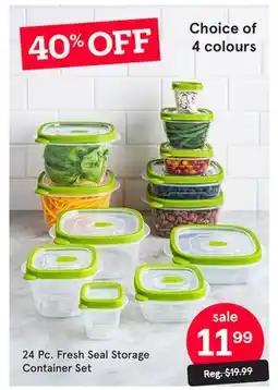 Kitchen Stuff Plus 24 Pc. Fresh Seal Storage Container Set offer