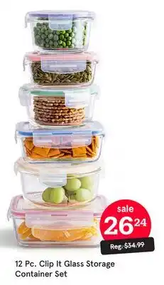 Kitchen Stuff Plus 12 Pc. Clip It Glass Storage Container Set offer