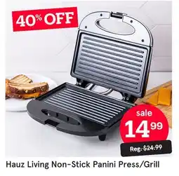 Kitchen Stuff Plus Hauz Living Non-Stick Panini Press/Grill offer