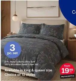 Kitchen Stuff Plus 3 Pc. Hotel & Home Ultra-Soft 100% Microfiber Duvet Cover Set offer
