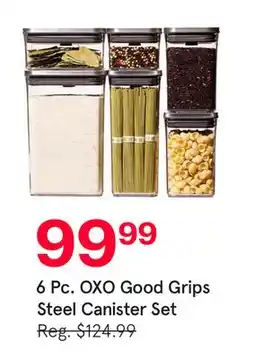 Kitchen Stuff Plus 6 Pc. OXO Good Grips Steel Canister Set offer