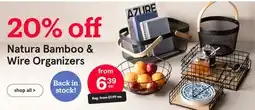 Kitchen Stuff Plus Natura Bamboo & Wire Organizers offer