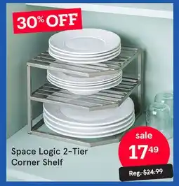 Kitchen Stuff Plus Space Logic 2-Tier Corner Shelf offer