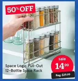 Kitchen Stuff Plus Space Logic Pull-Out 12-Bottle Spice Rack offer