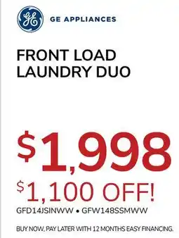 Goemans Appliances FRONT LOAD LAUNDRY DUO offer
