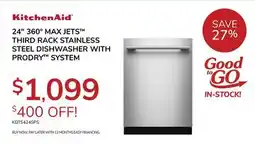 Goemans Appliances 24 360° MAX JETS THIRD RACK STAINLESS STEEL DISHWASHER WITH PRODRY SYSTEM offer