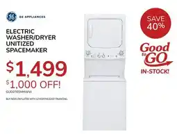 Goemans Appliances ELECTRIC WASHER/DRYER UNITIZED SPACEMAKER offer