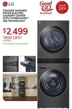 Goemans Appliances LG STACKED WASHER/ DRYER ELECTRIC LAUNDRY CENTER WITH TURBOWASH 360 TECHNOLOGY offer
