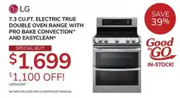 Goemans Appliances LG 7.3 CU.FT. ELECTRIC TRUE DOUBLE OVEN RANGE WITH PRO BAKE CONVECTION AND EASYCLEAN offer