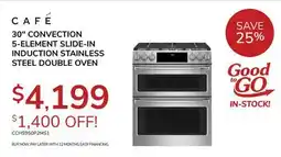 Goemans Appliances CAFÉ 30 CONVECTION 5-ELEMENT SLIDE-IN INDUCTION STAINLESS STEEL DOUBLE OVEN offer