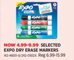 Canadian Tire SELECTED EXPO DRY ERASE MARKERS offer