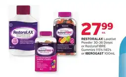 Rexall Laxative Powder 30-36 Doses or RestoraFIBRE Gummies 115's-140's or offer