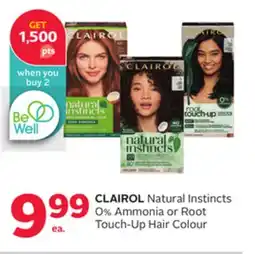 Rexall CLAIROL Natural Instincts 0% Ammonia or Root Touch-Up Hair Colour offer