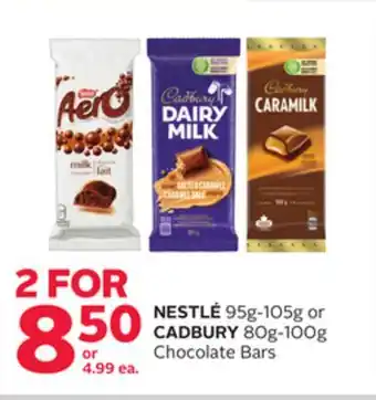 Rexall NESTLÉ 95g-105g or CADBURY 80g-100g Chocolate Bars offer