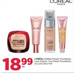 Rexall Infallible Powder Foundation, Lumi Glotion, True Match Foundation or Lumi Glow Tint offer