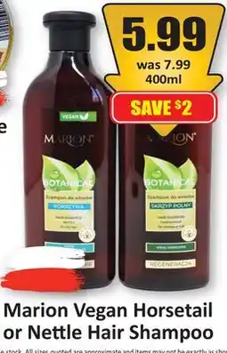 Starsky Marion Vegan Horsetail or Nettle Hair Shampoo offer