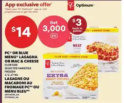 Independent City Market PC OR BLUE MENU LASAGNA OR MAC & CHEESE, 2/2 offer