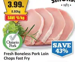Starsky Fresh Boneless Pork Loin Chops Fast Fry offer