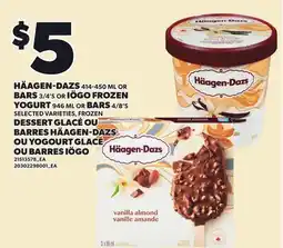 Independent City Market HÄAGEN-DAZS, 414-450 ML OR BARS, 3/4'S OR IÖGO FROZEN YOGURT, 946 ML OR BARS, 4/8'S offer